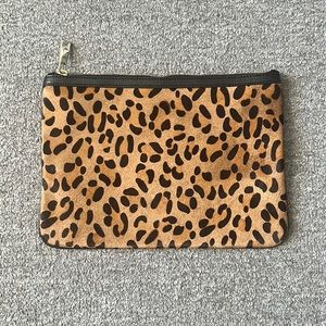 BANANA REPUBLIC Leopard Calf Hair Clutch Womens Leopard Clutch